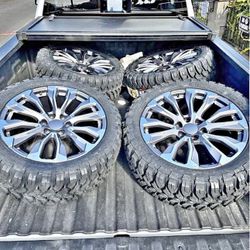 22" Denali Wheels 285/45R22 RBP RT Tires Fits Chevy GMC Silverado Tahoe Sierra Yukon Escalade