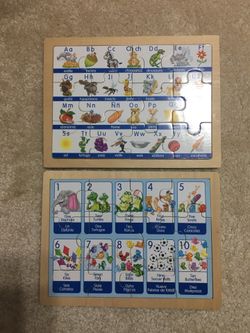 Wooden Puzzles, English/Spanish