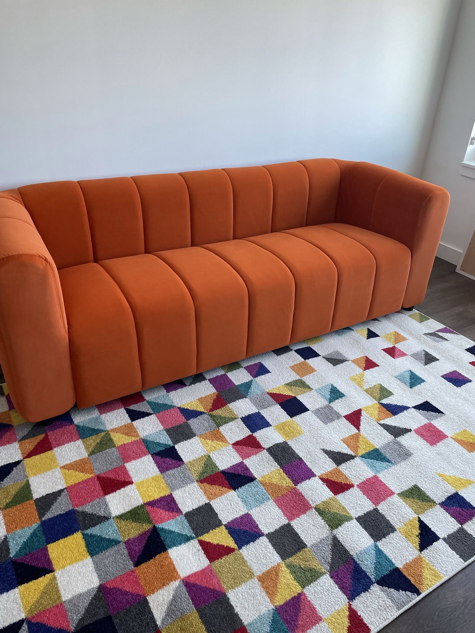 Gently Used Orange Sofa