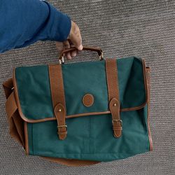 Vintage Ralph Lauren Leather Messenger Briefcase Bag 