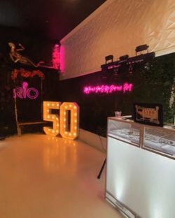 4ft Wooden Marquee Numbers Used Like New With Lights 