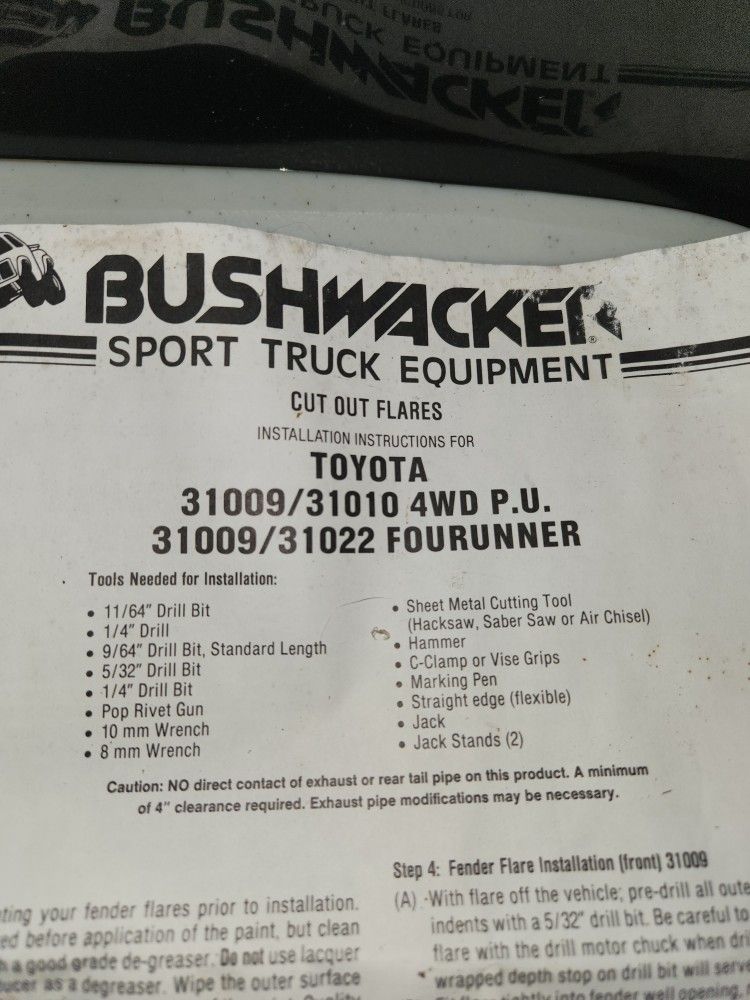 Bushwacker Fender Flares Rear Set