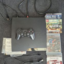 Ps3 With Games. 1 Controller. All Cords. 