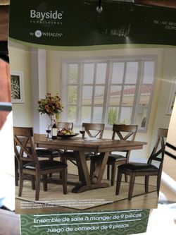 6 chair wooden table new