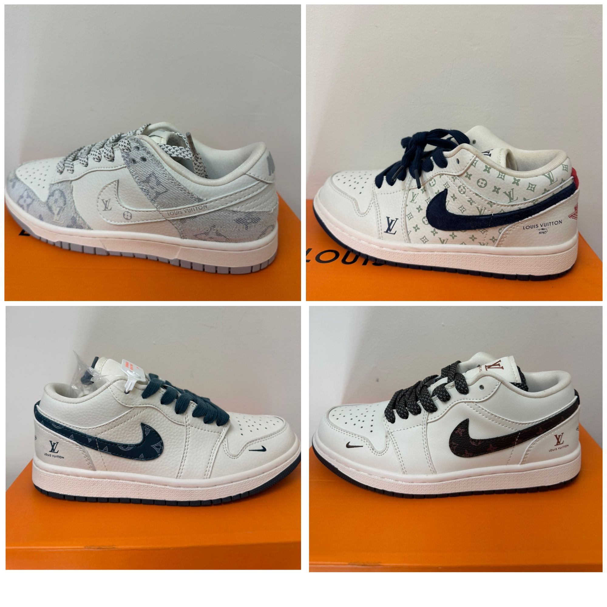 LV X Nike Unisex Shoes, Men Size 8, Women Size 9, New