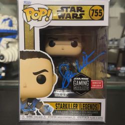 Funko Pop #755 Starkiller Signed by : Sam Witwer w/ CAS Certification & RSC Card