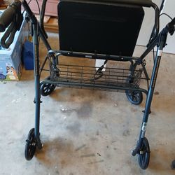 Walker With Seat And Basket
