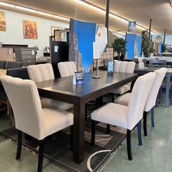 🚛Flash Deal🚛Brand New 7PC Dining Set: Dining Table With Six Chairs $799, Finance Available, Delivery Available 