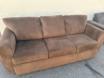 Brown Sofa and Love Seat