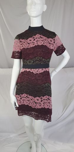 Ted Baker Latoya Highneck Multi Color Lace Dress .Ted Baker Size 1