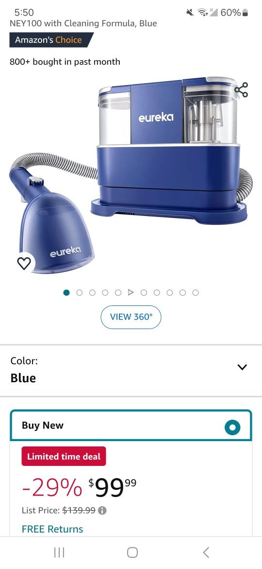 Eureka Upholstery Nd Carpet Cleaner