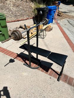 Bench press with weights