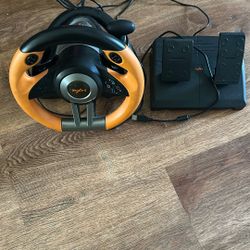 Gaming Steering Wheel And Pedals 