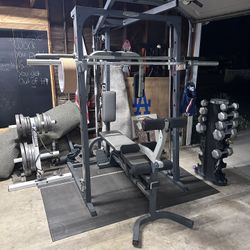 Full Gym Set With Steel Weights