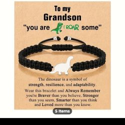 To My Grandson Inspirational Bracelet