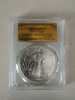 Graded silver coin