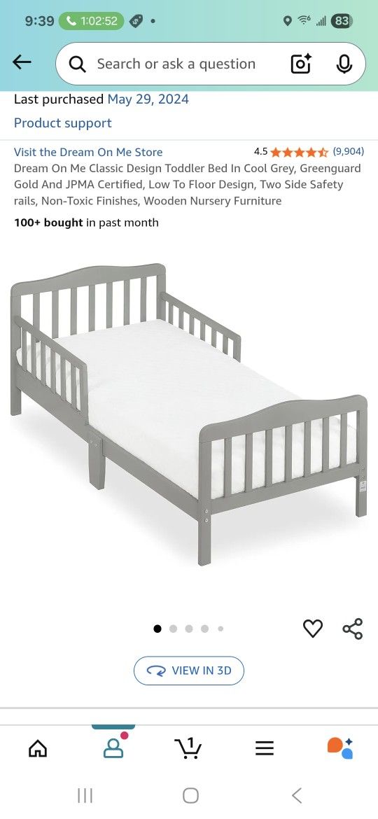 Toddler Bed With Mattress