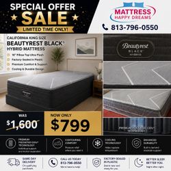 ✨ Limited Time Special Offer – California King Size Mattress BeautyRest Black Hybrid 16” Ultra Plush | Factory Sealed • Same-Day Delivery Available
