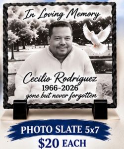 Memorial photo slate