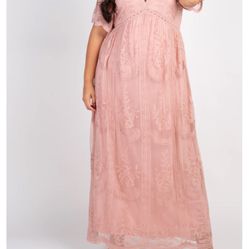 Light Pink Maternity Dress