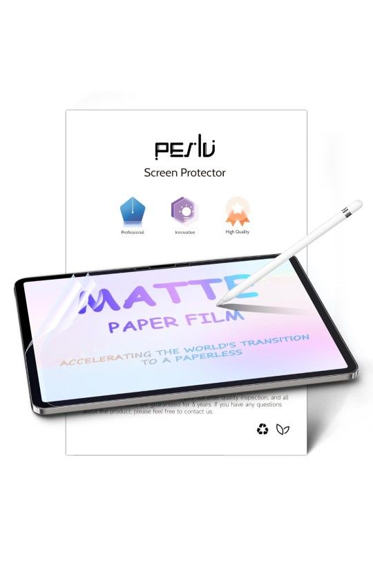 2 Pack Like Paper Screen Protector for iPad Pro 13 Inch 7th (2024, M4), Matte Anti Glare PET Film/Blue Light Filter Eye Protection Cover/Drawing & Wri