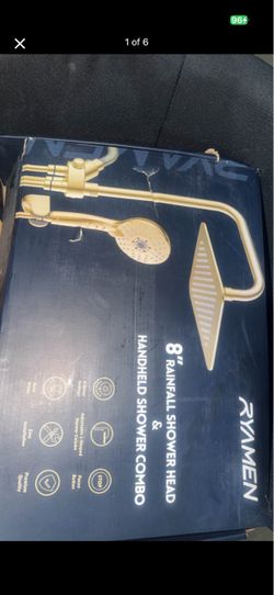Ryamen 8" Rainfall & Handheld Shower Head Combo