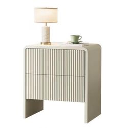 Beige Nightstand Drawer 