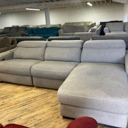 Delivery Available grey recliner sectional couch