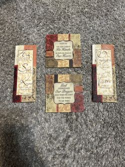 4 Piece Wall Decor- Christian 