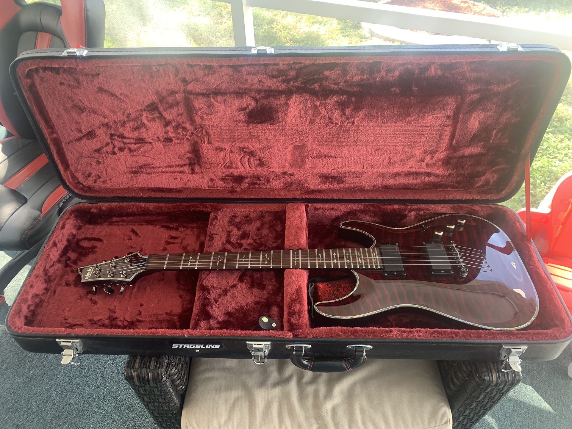 Schecter Hellraiser Electric Guitar ( Color- Crimson Red ).