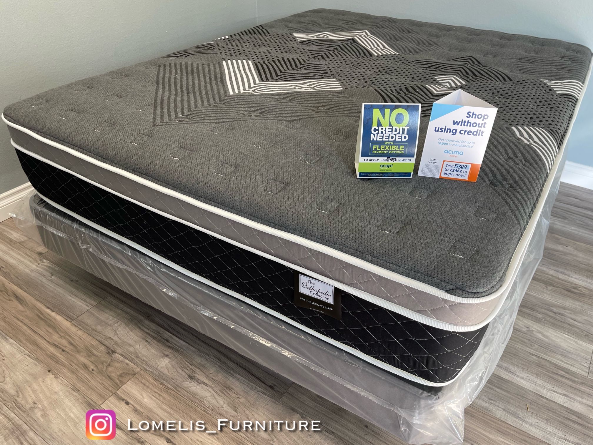 12in Queen Oasis Thermo Jumbo Pillow Top Mattress and Boxspring 