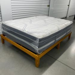 Queen Bed Frame With Mattress 