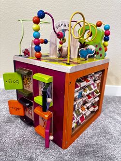Wooden Activity Cube Zany Zoo Originally $60