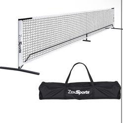ZENY Portable Pickleball Net Set System with Metal Frame Stand and Regulation Size Net Including Carrying Bag Indoor Outdoor Game