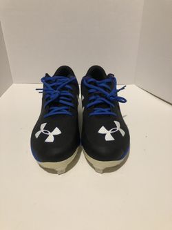 Black And Blue Under Armour Baseball Cleats