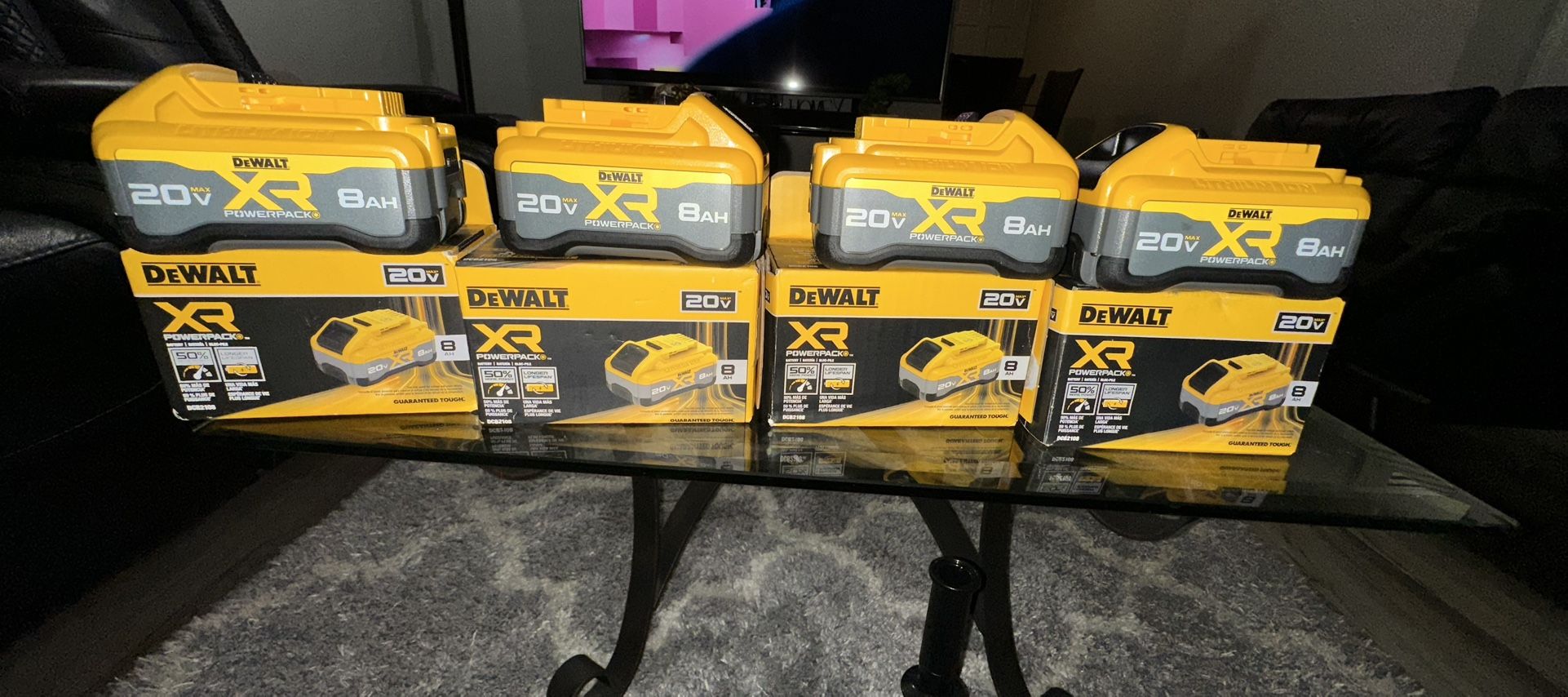 DEWALT 20-Volt MAX XR Lithium-Ion 8.0 Ah Battery Pack $130 each