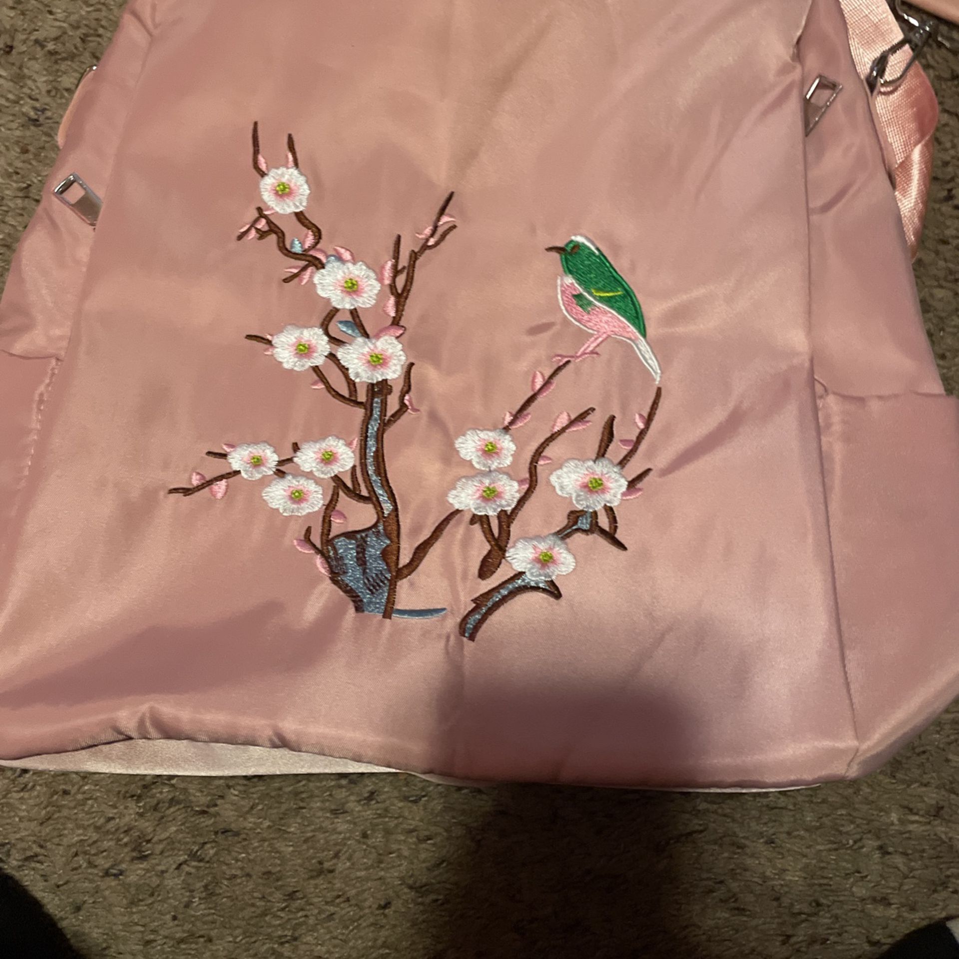 Pink Floral Backpack 