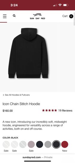 TW Sunday Red Black Hoodie With Red Logo.