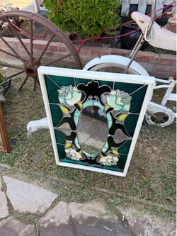 Stained glass mirror