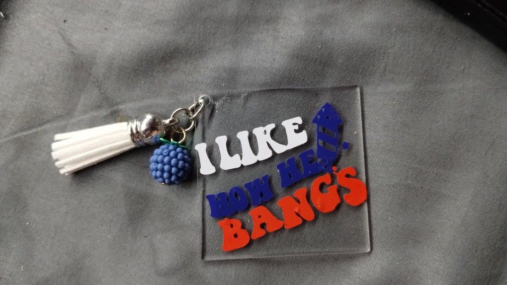 "I Like The Way He Bangs" Keychain 