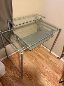 Glass and Metal Frame Desk