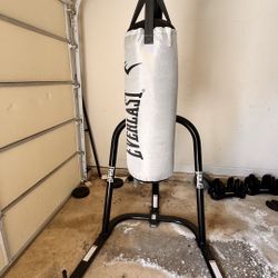 Everlast boxing bag and stand 