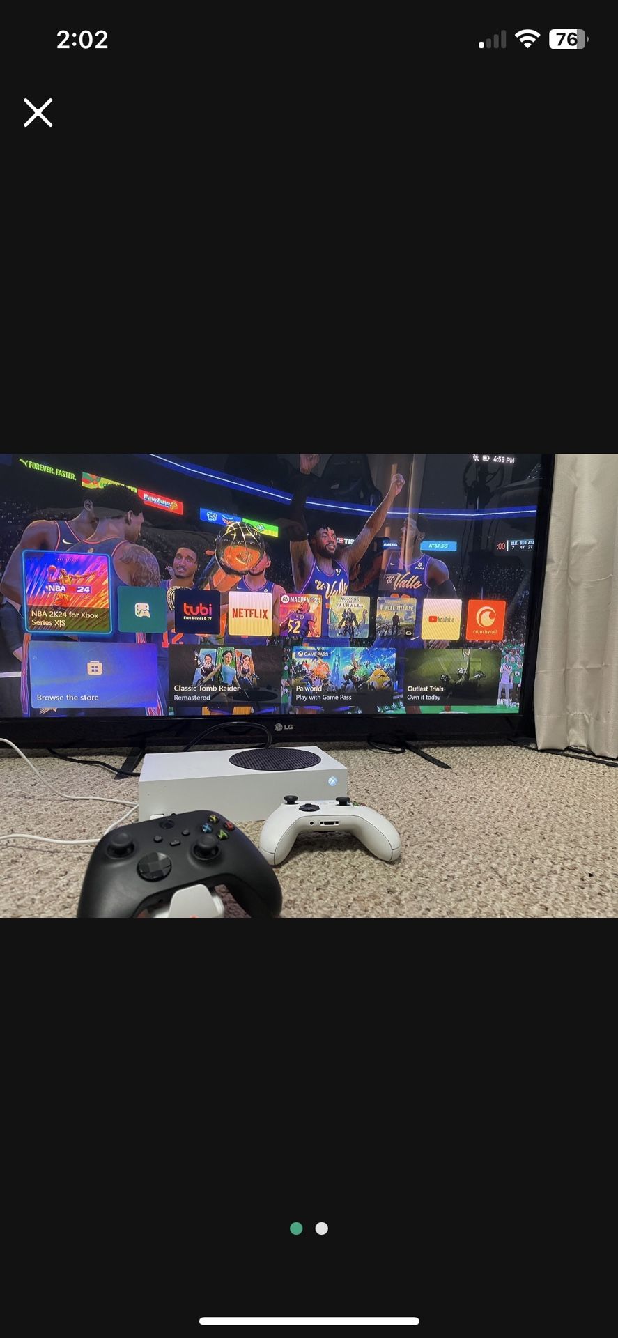 Xbox Series S With 50 inch TV