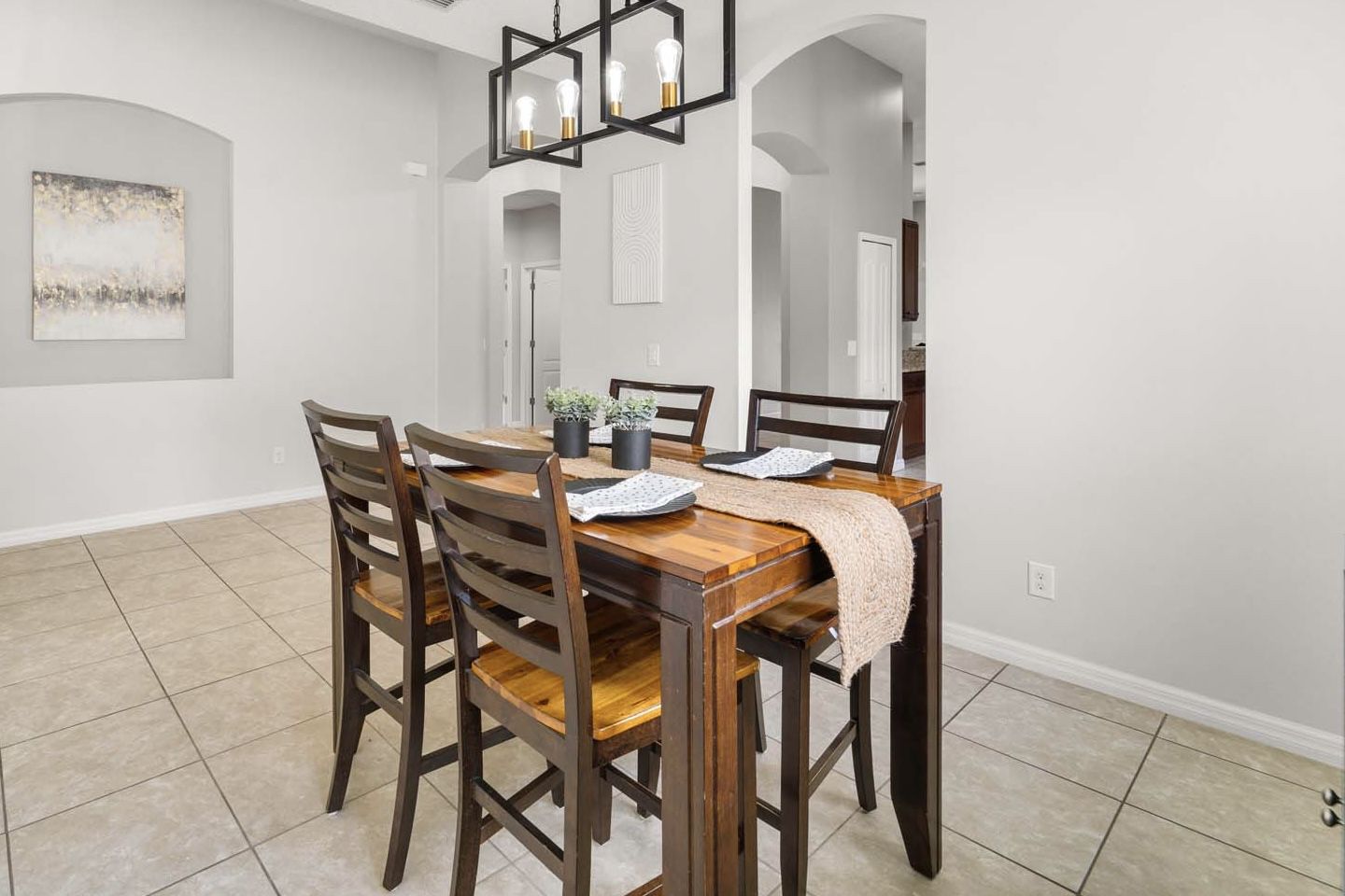 Extendable Dining Table + Chairs
