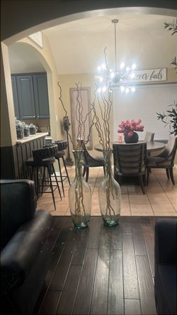 TWO LARGE THREE FOOT VASES