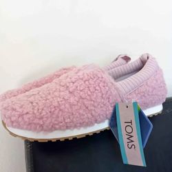 New TOMS Pink Shoes Slip On Flats  Size 7.5