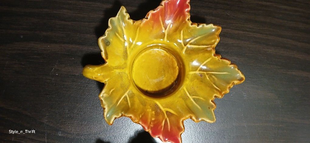Ceramic Maple Leaf - Tea Light Candle Holders
