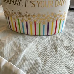 Flowers Vase Planter Hooray Happy Birthday