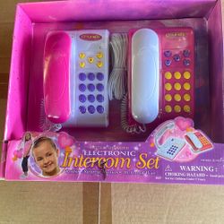 NEW-Little Miss Battery Operated Electronic Intercom Phone Set
