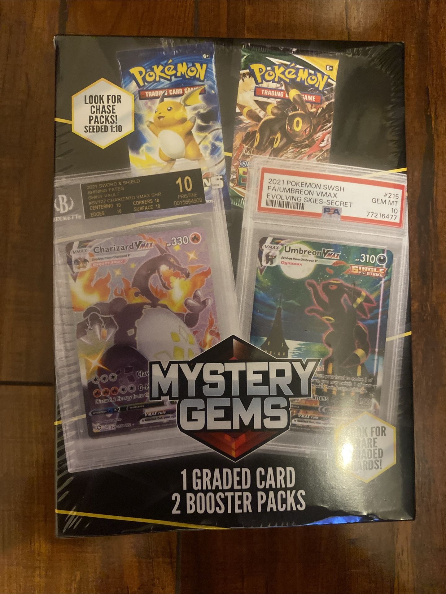Pokemon Gems Box 1 Slab 2 Booster Packs Chase Pack/Slab!